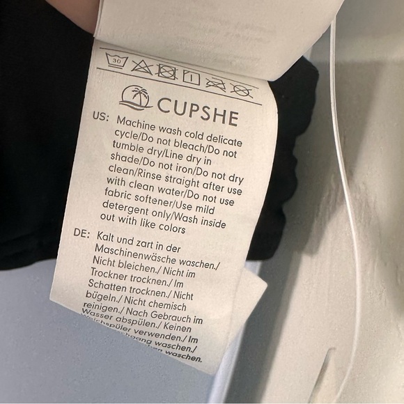 Mesh Cutout Ruched‎ Drawstring Monokini Swimsuit (Black, Small, New, Cupshe) - Picture 5 of 8